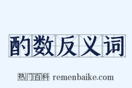 酌数反义词是什么意思的图片